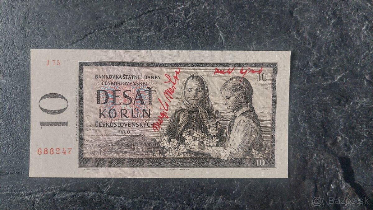 10 Kčs 1960, stav N (UNC)