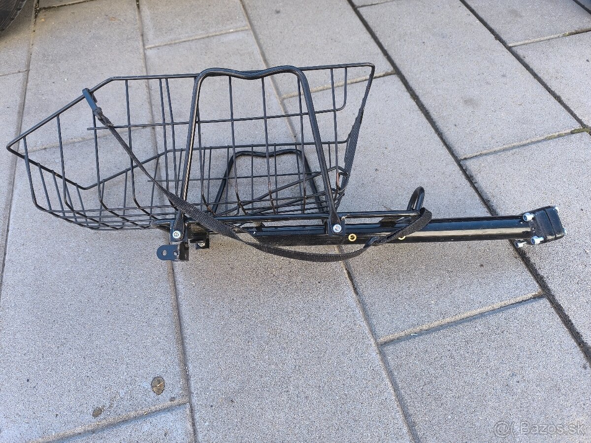 Nosič na bicykel s košíkom