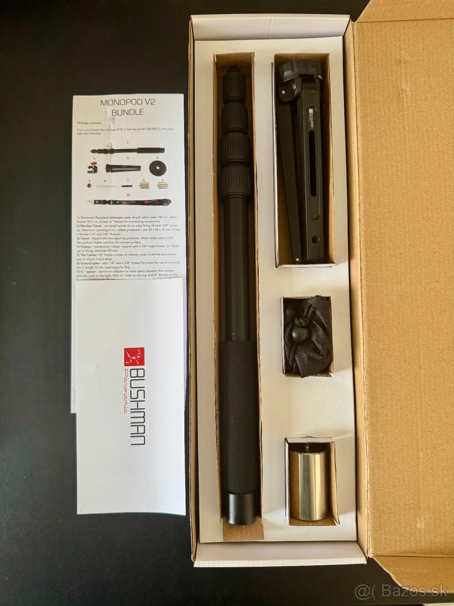Profesionálny statív Bushman MONOPOD V2 – nový, nepoužitý