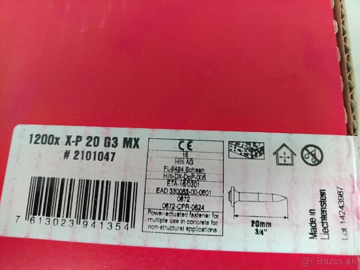 Hilti klince do betónu 1200