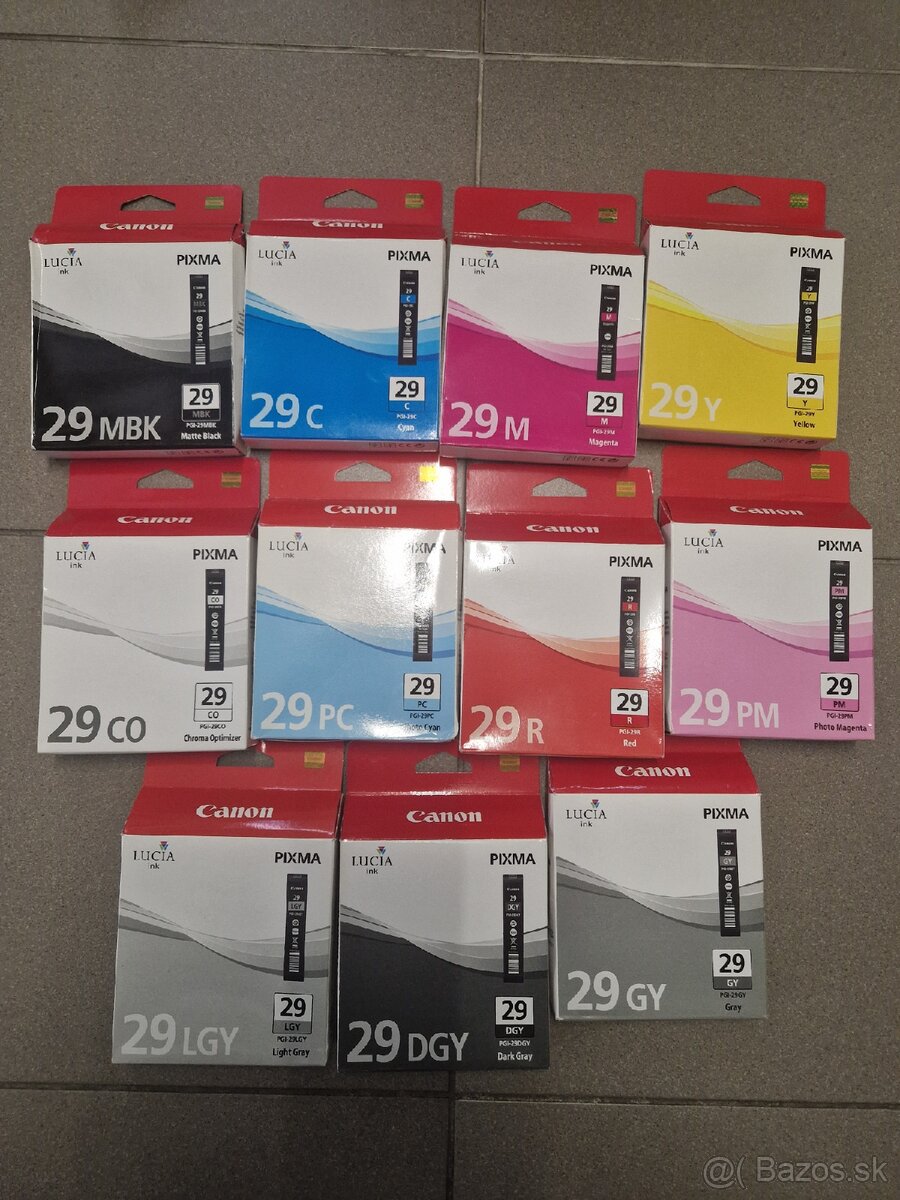 Canon PGI-29 vsetky farby