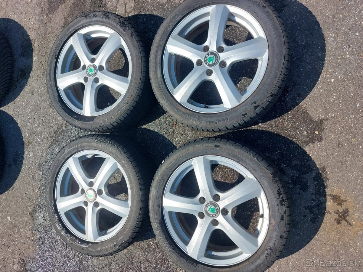 ELEKTRÓNY+PNEUMATIKY ŠKODA R17 5X112 6JX17 ET45