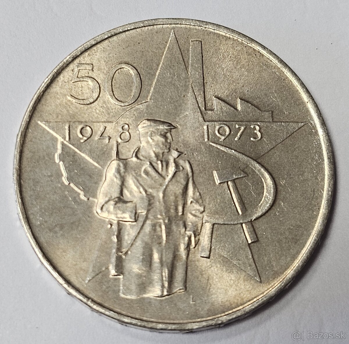 Ponúkam na predaj Ag mincu 1973 50Kčs Víťazný február UNC