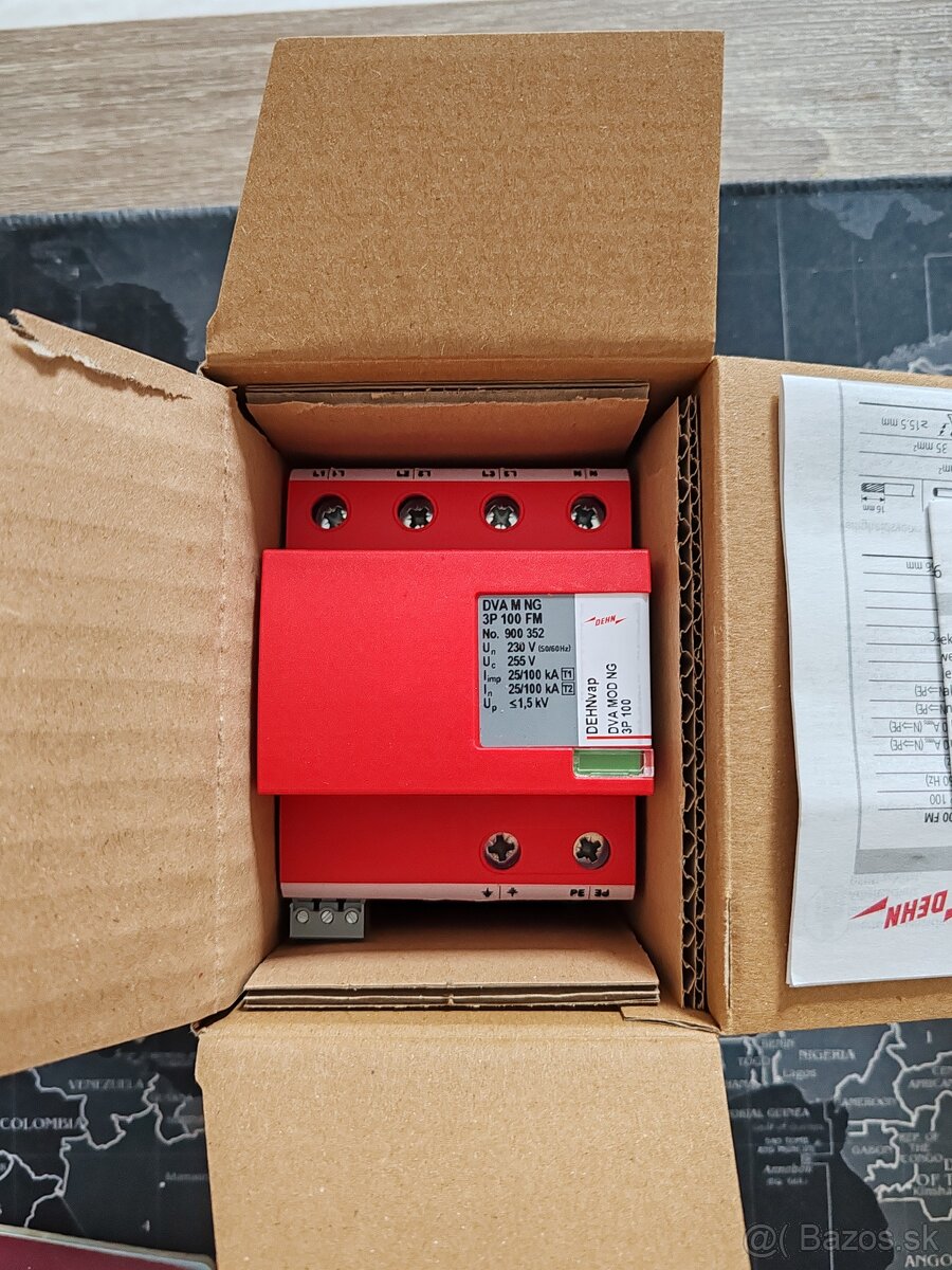 Kombi-ochranný prepäťový zvodič DEHN DVA M NG 3P 100 FM