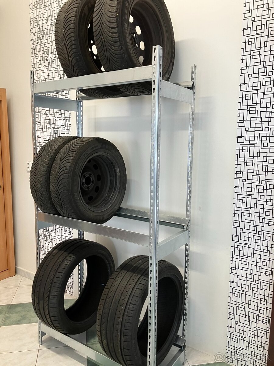 Kvalitné pozinkované regály na pneumatiky