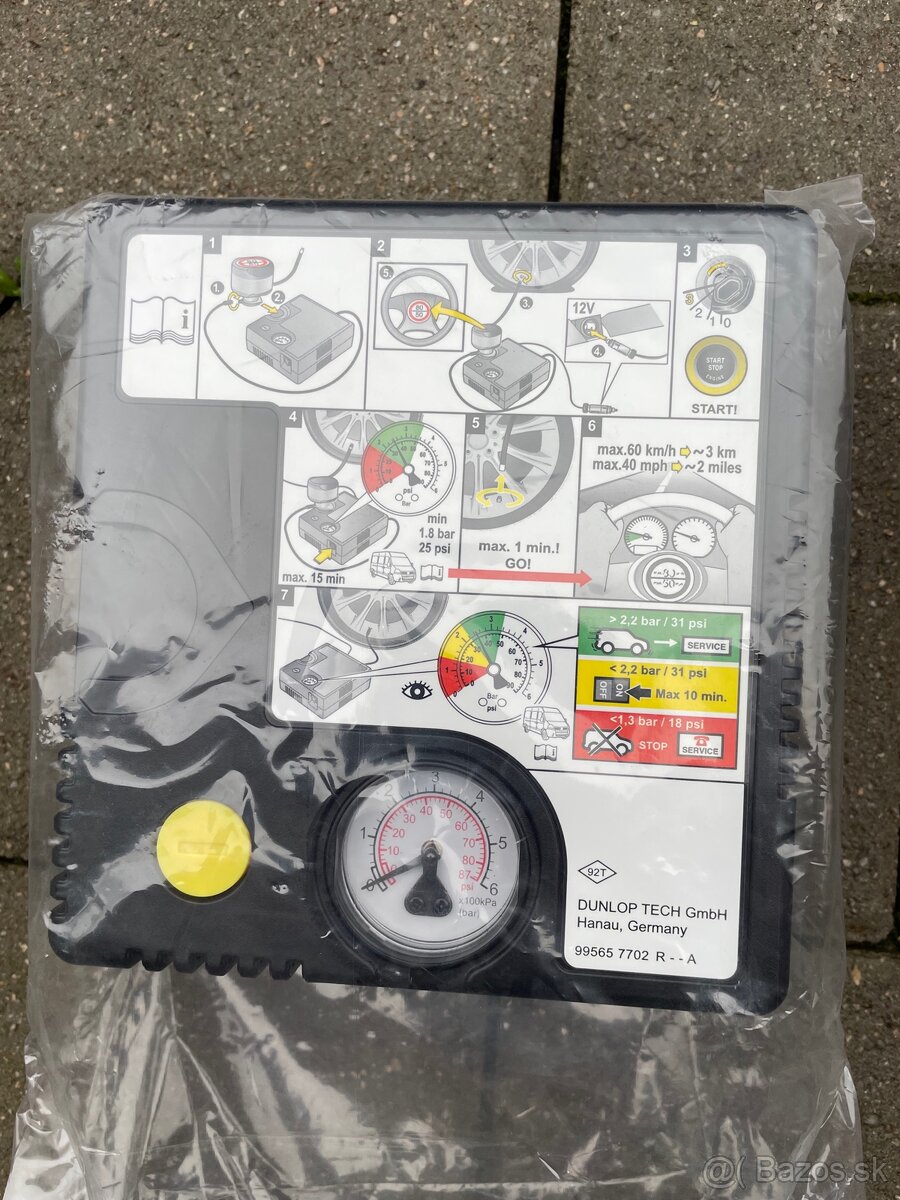 opravná sada defektov plus kompresor DUNLOP