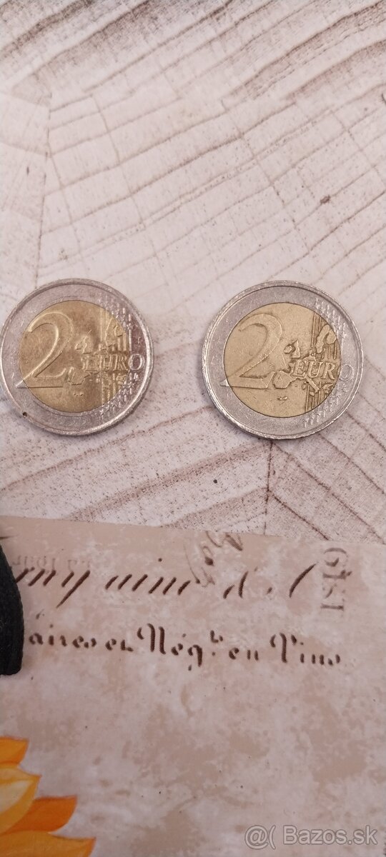 2 eurove mince Beatrix rok 2000 a 2001