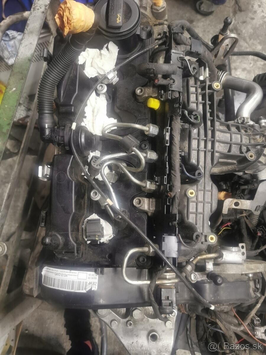 CAY, Motor 1.6 tdi 77kw...Turbo, čerpadlo, EGR, s