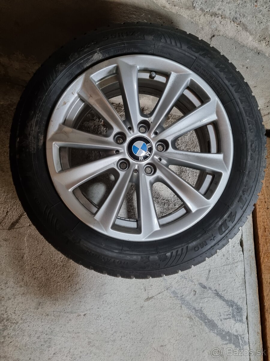 17 palcové hliníkové disky BMW + zimné pneu Dunlop