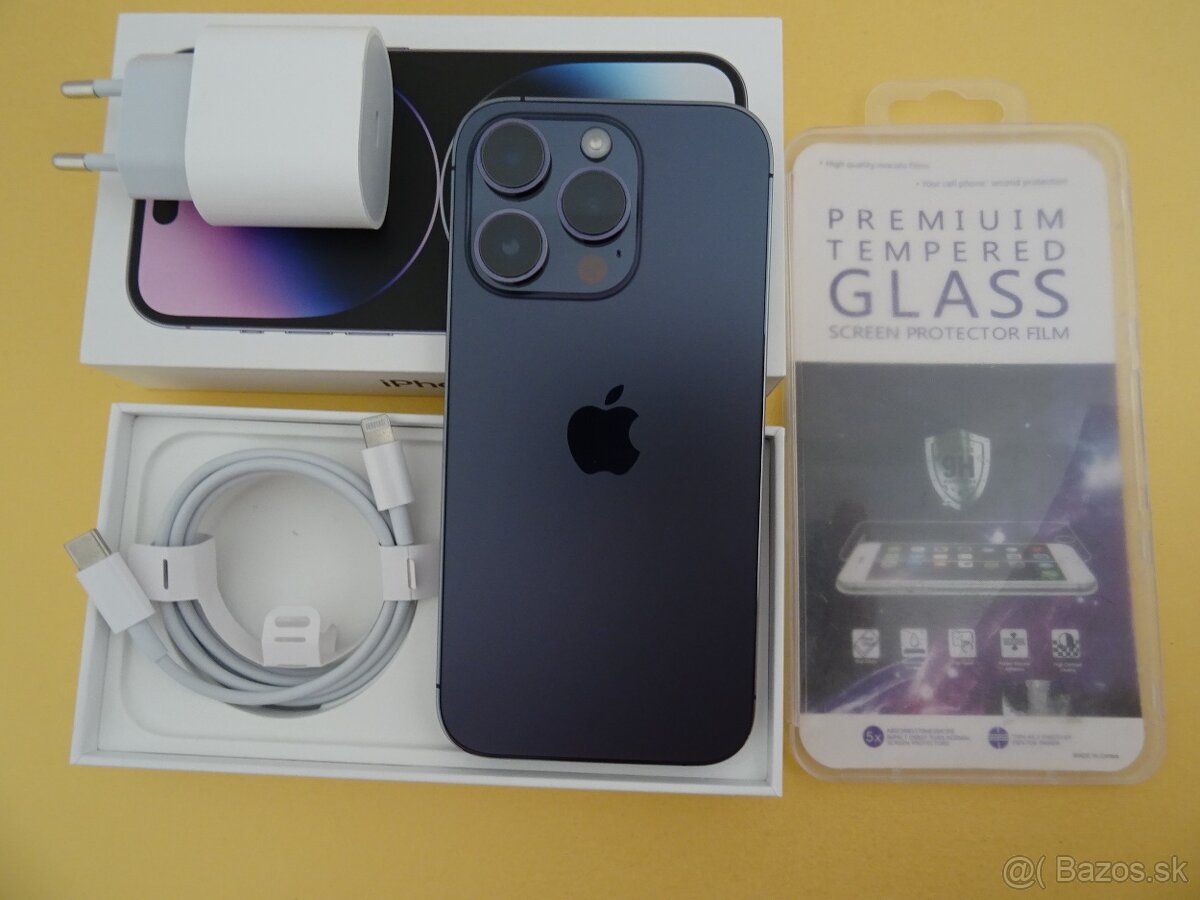 iPhone 14 PRO 256GB PURPLE - ZÁRUKA 1 ROK - 100% BATERIA