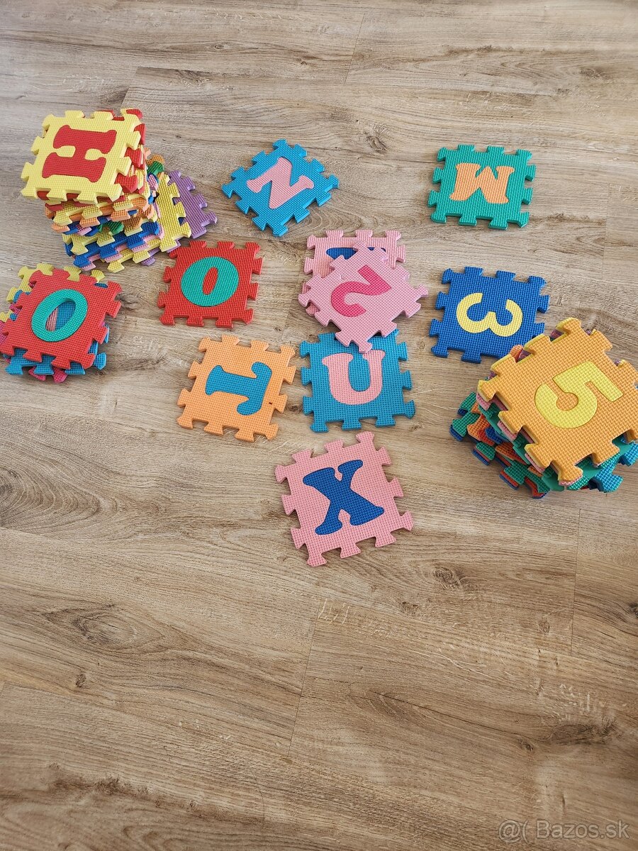 Penové puzzle pismenka číslice