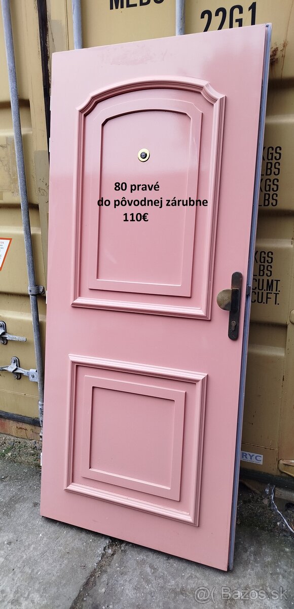 dvere 80 pravé ružovo biele
