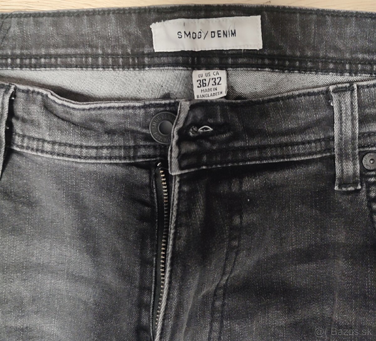 Pánske čierne džínsy, 36/32.