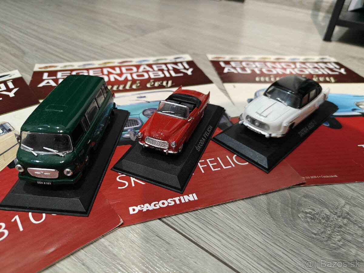 Modely D'Agostini 1:43 (ks 8eur, 3ks - 15 eur)