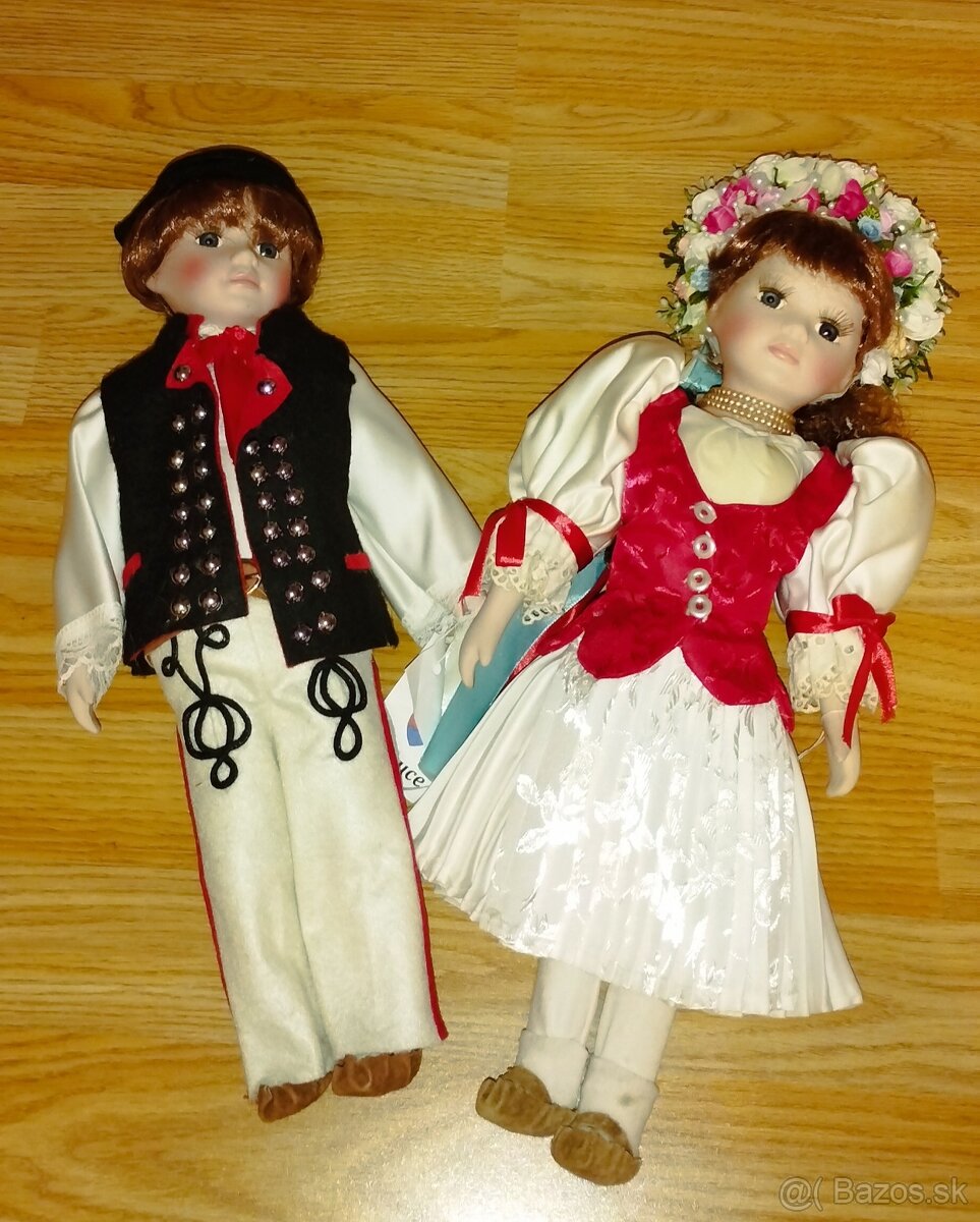 Porcelánové bábiky v kroji Detva