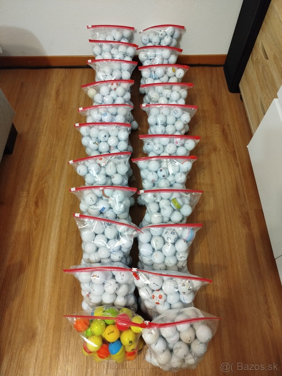 Predám 1000ks použitých golfových lopticiek