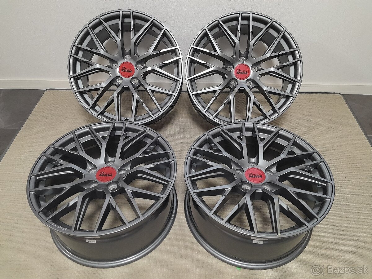 Alu disky R18 5x112 Et45 8J MAM RS4 PP Seat Audi Vw Škoda