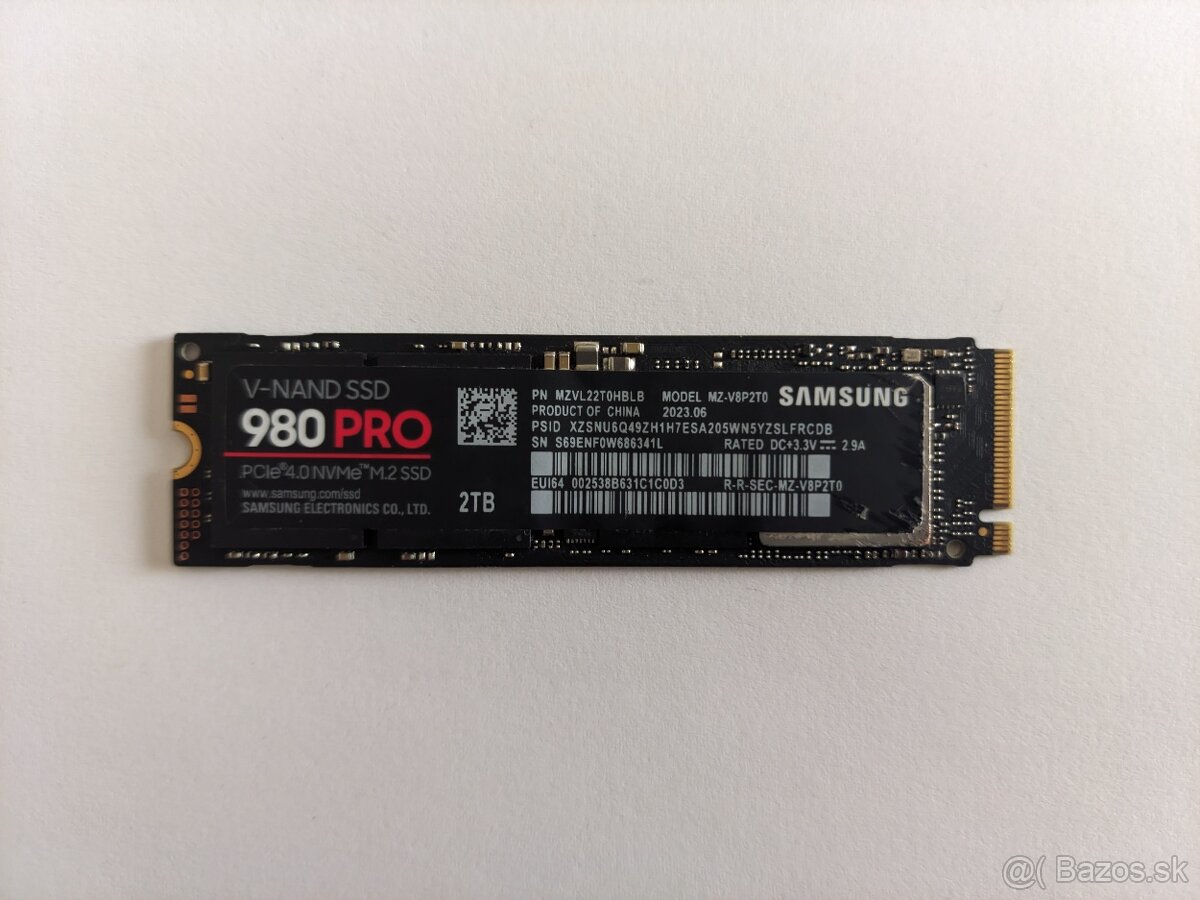 Samsung 980 PRO 2TB, M.2 2280, NVMe