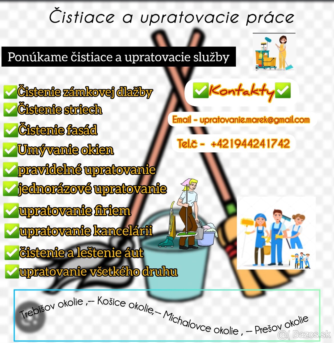 Ponúkam upratovacie služby