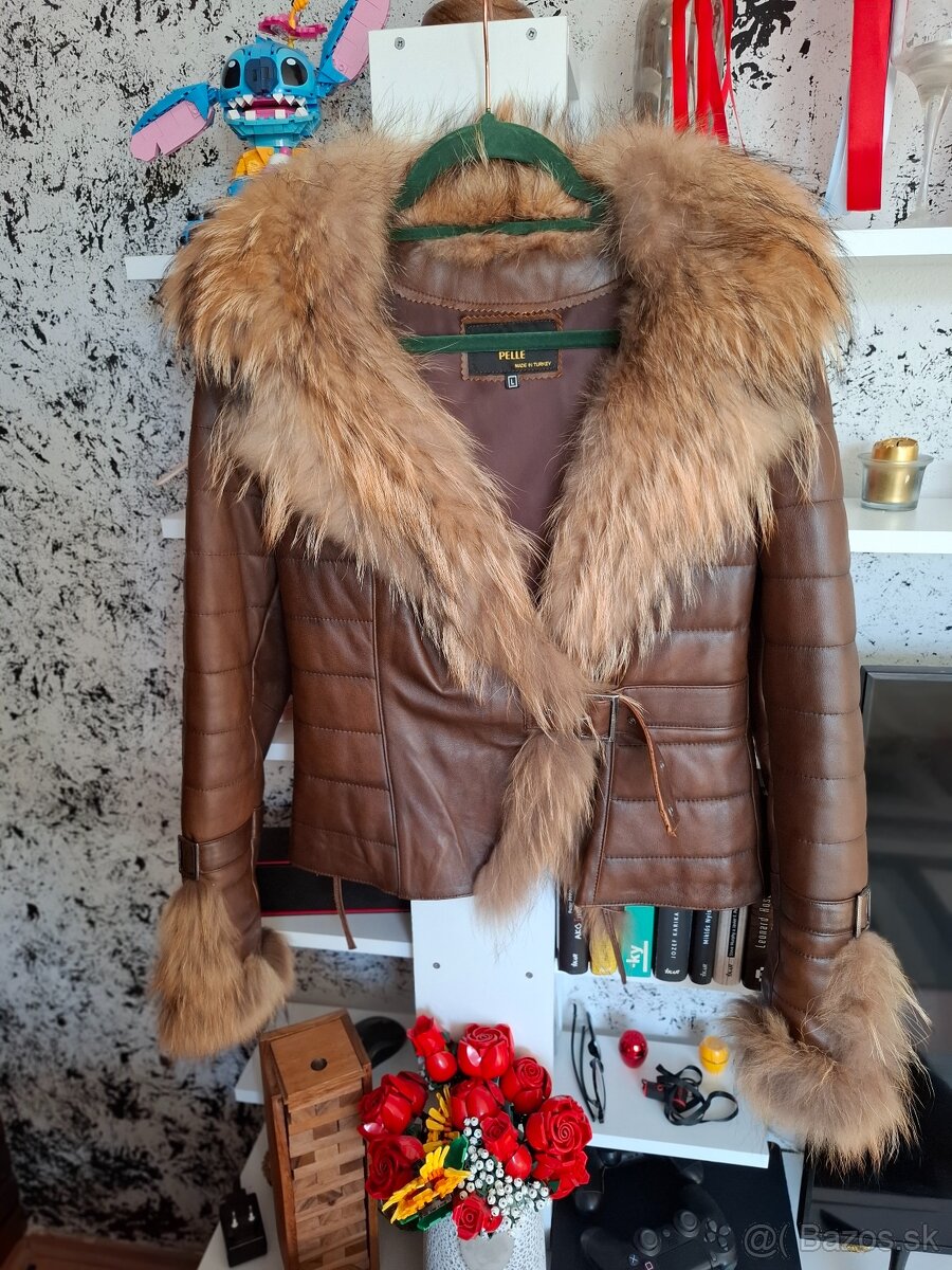 Kožená bunda veľkosť S