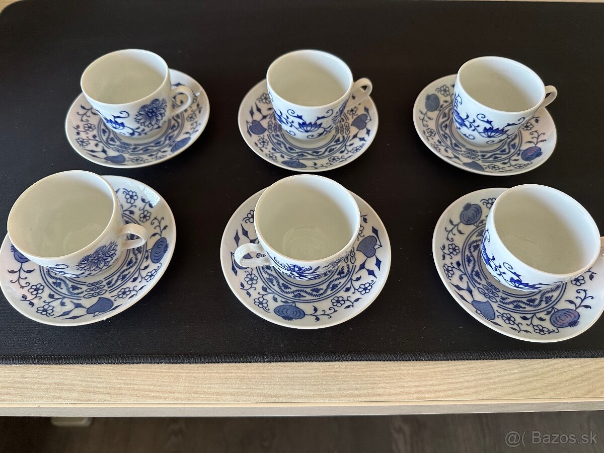 Predám porcelánové šálky na kávu, podšálky