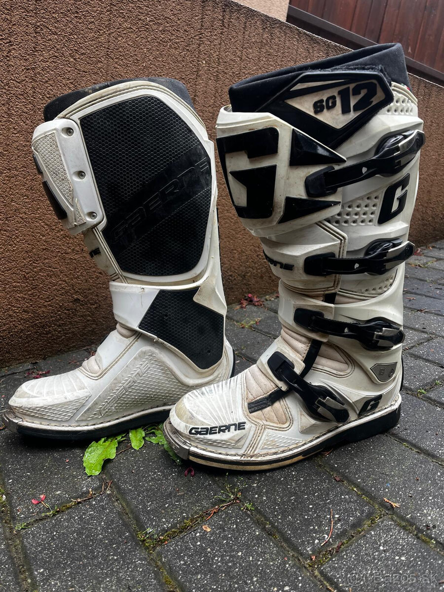 Gaerne SG 12, EU41/US7, biele enduro - mx čižmy