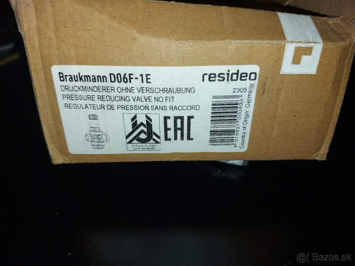 Redukcny ventil na vodu