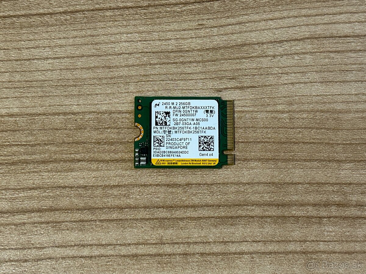 MICRON M.2 2230 NVME SSD 256GB