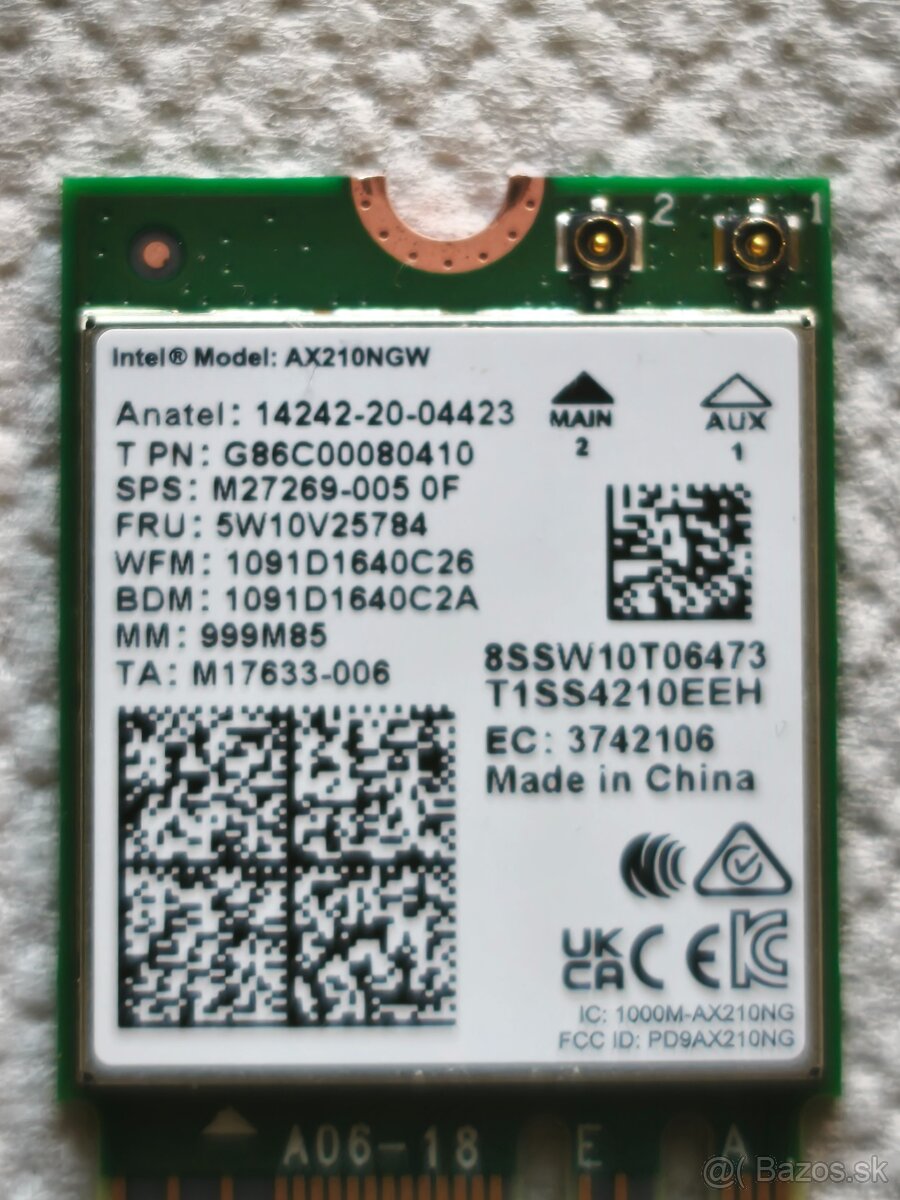 Bezdrôtová sieťová karta AX210 WIFI 6E