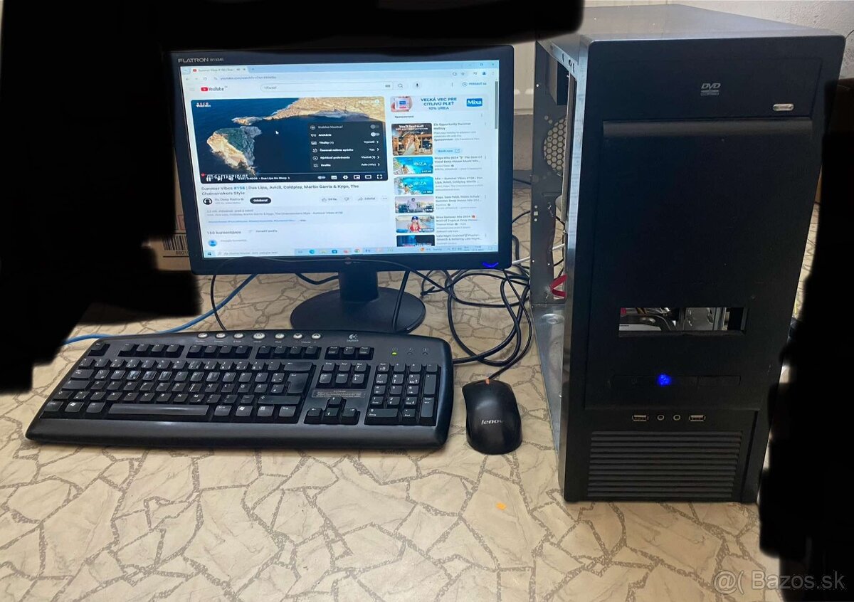 Predám stoloví pc bez ram amd 2 jadro z 500gb hdd bez os