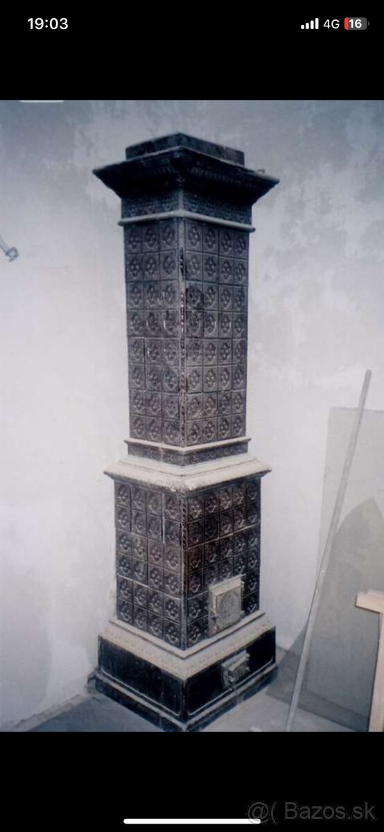 Historická kachľová pec