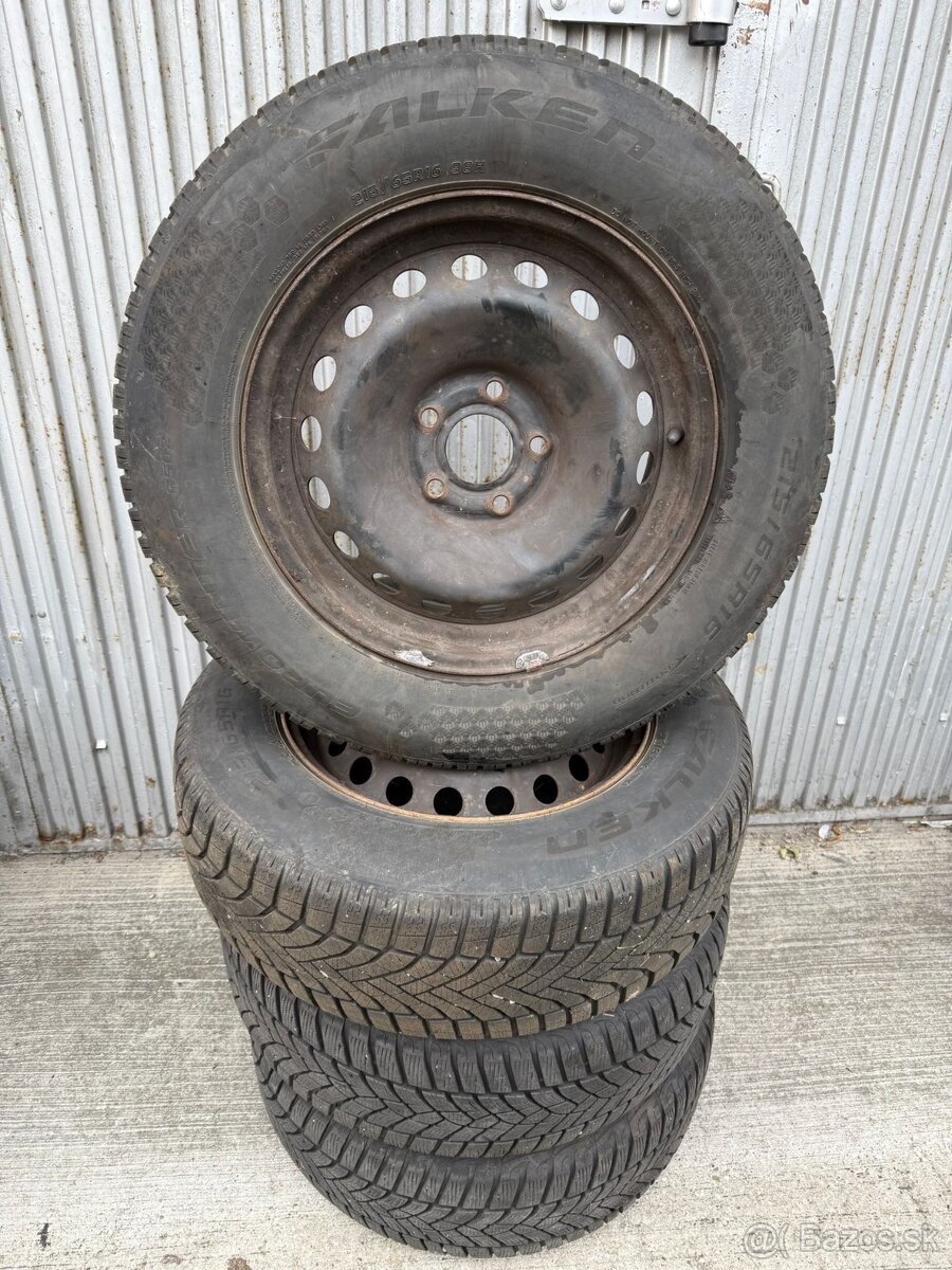 Zimne pneumatiky 215/65 R16 na diskoch 5x114,3 Duster