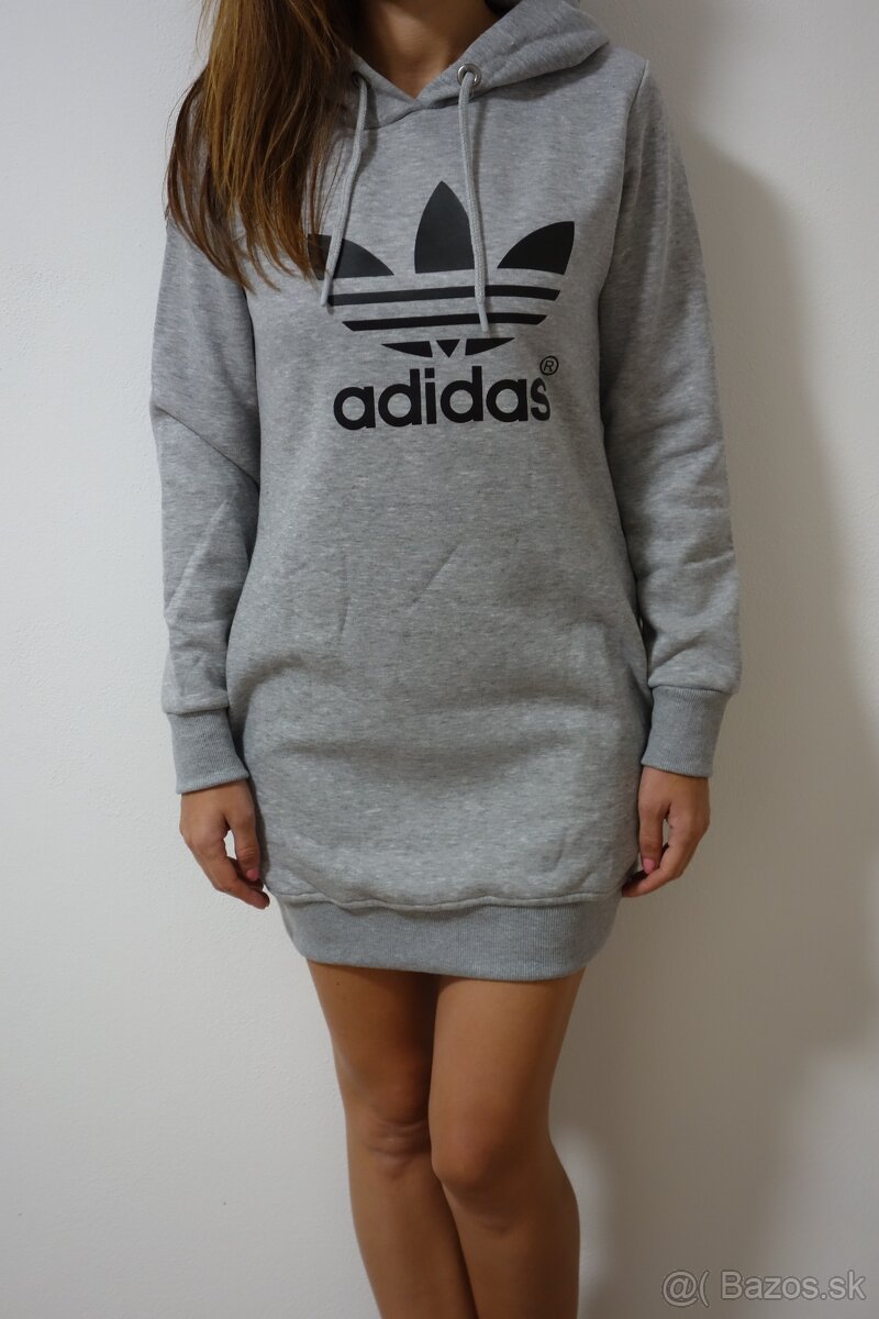 damska mikina adidas, predlžená ,seda