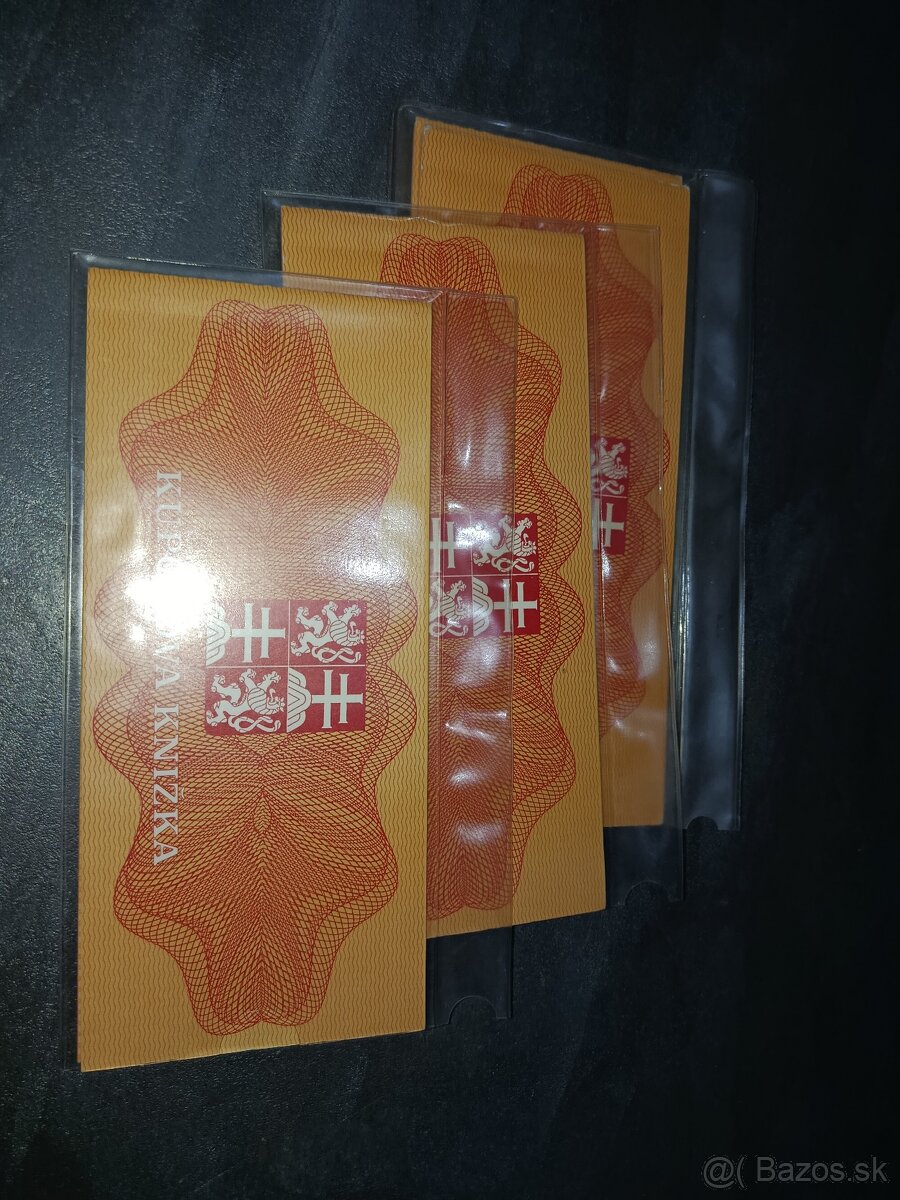 Kuponove knizky 3 kusy