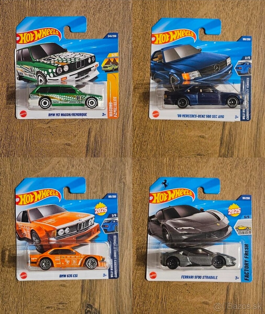 Hot Wheels BMW, Mercedes, Ferrari