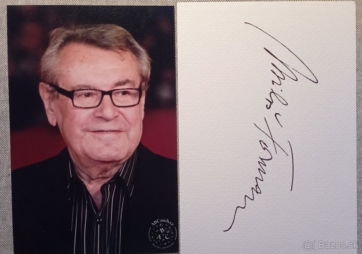Autogram - podpis Miloš Forman