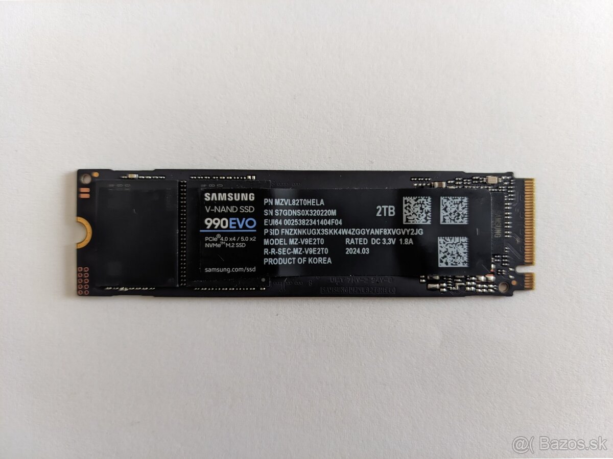 Samsung 990 EVO 2TB, M.2 2280, NVMe