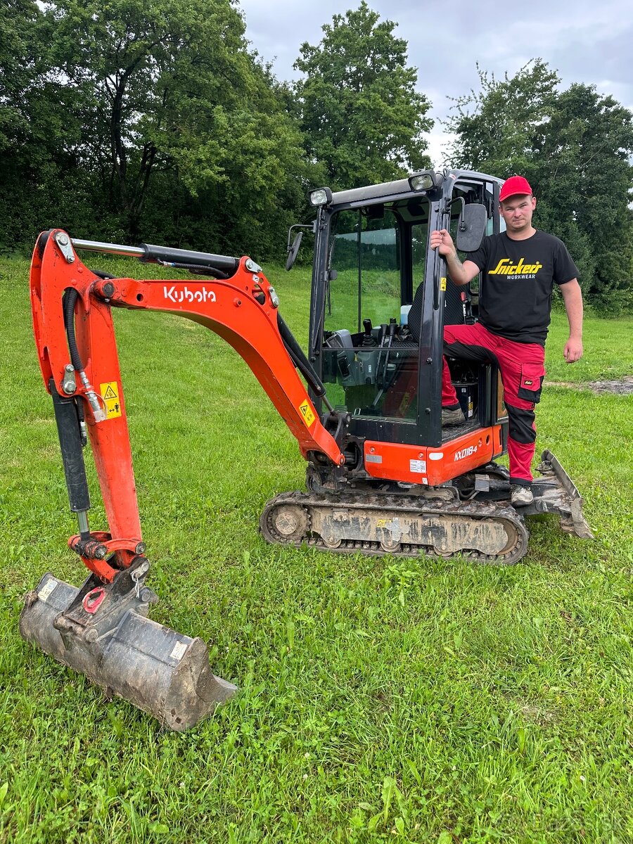Kubota 018 (2020) – 1. majiteľ, len 640 mth, TOP stav