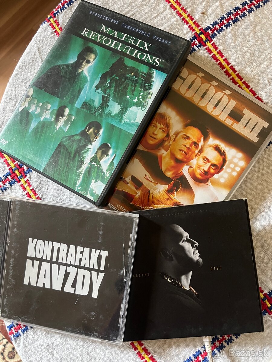 Predám rôzne DVD a hudobné CD