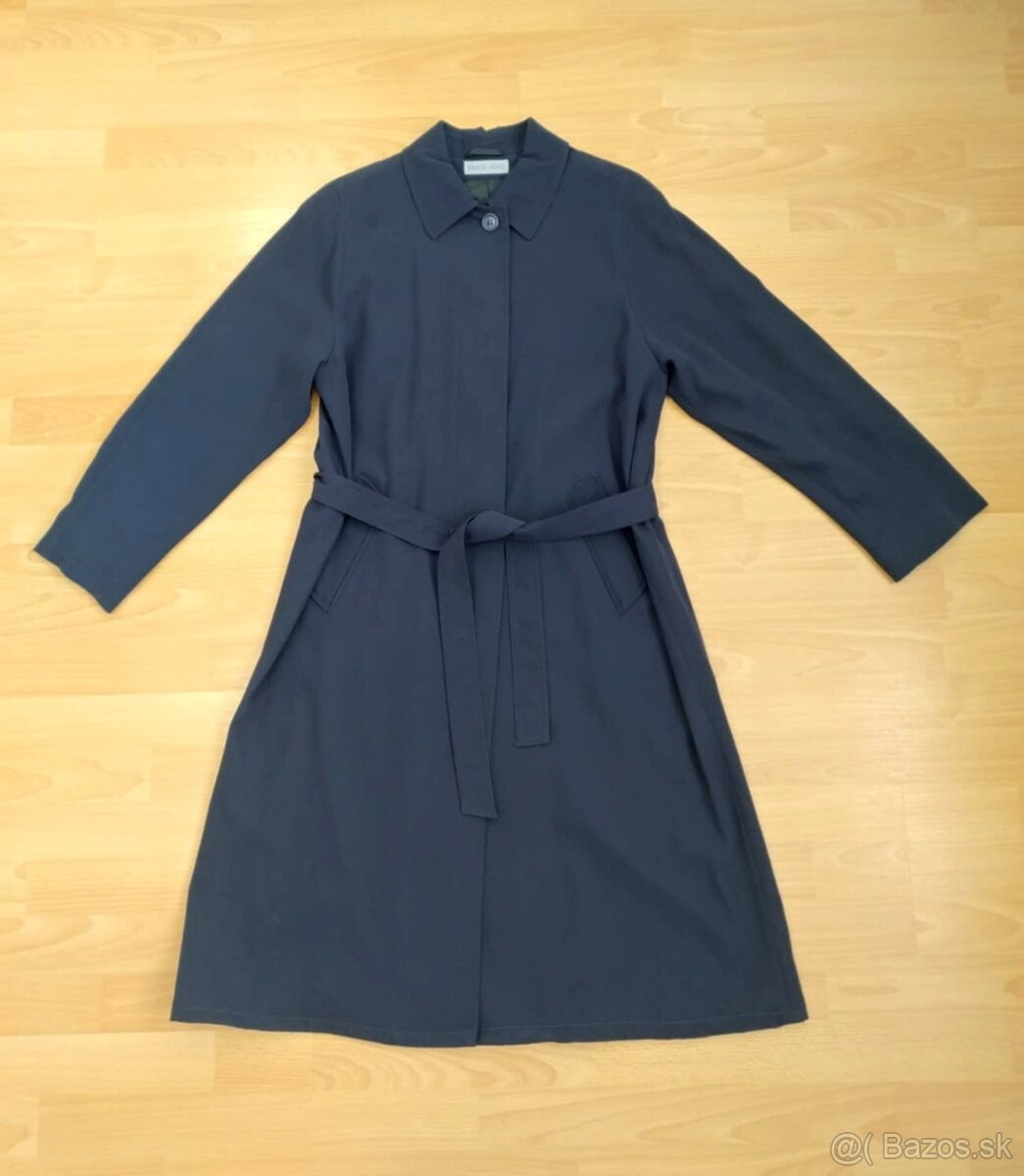 Dámsky dlhý tmavomodrý kabát (Erich Fend)