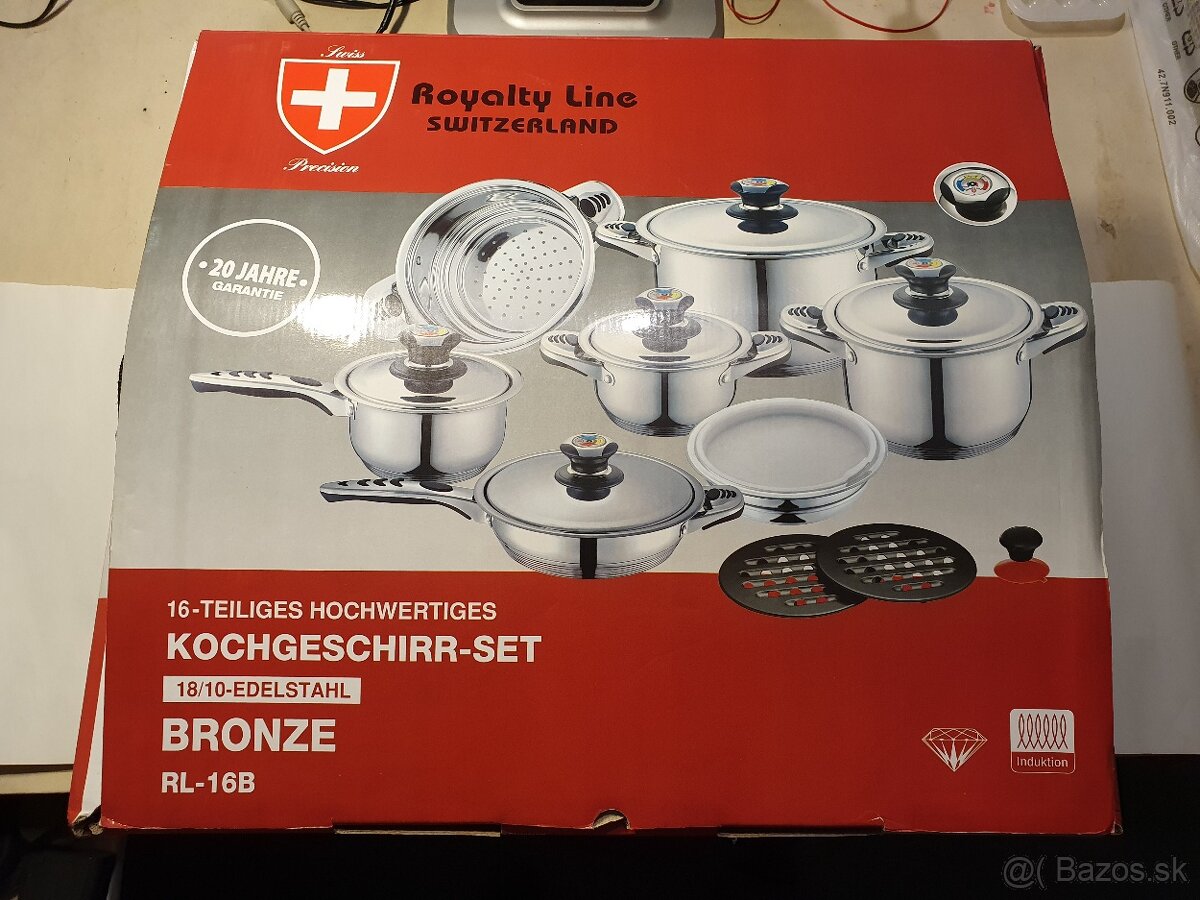 Panvica a zostávajúce riady zo švajčiarskej riadovej súpravy