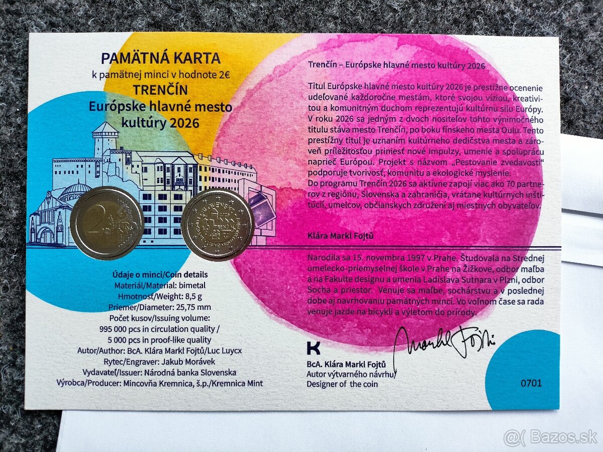 Pamätná karta Trenčín 2026