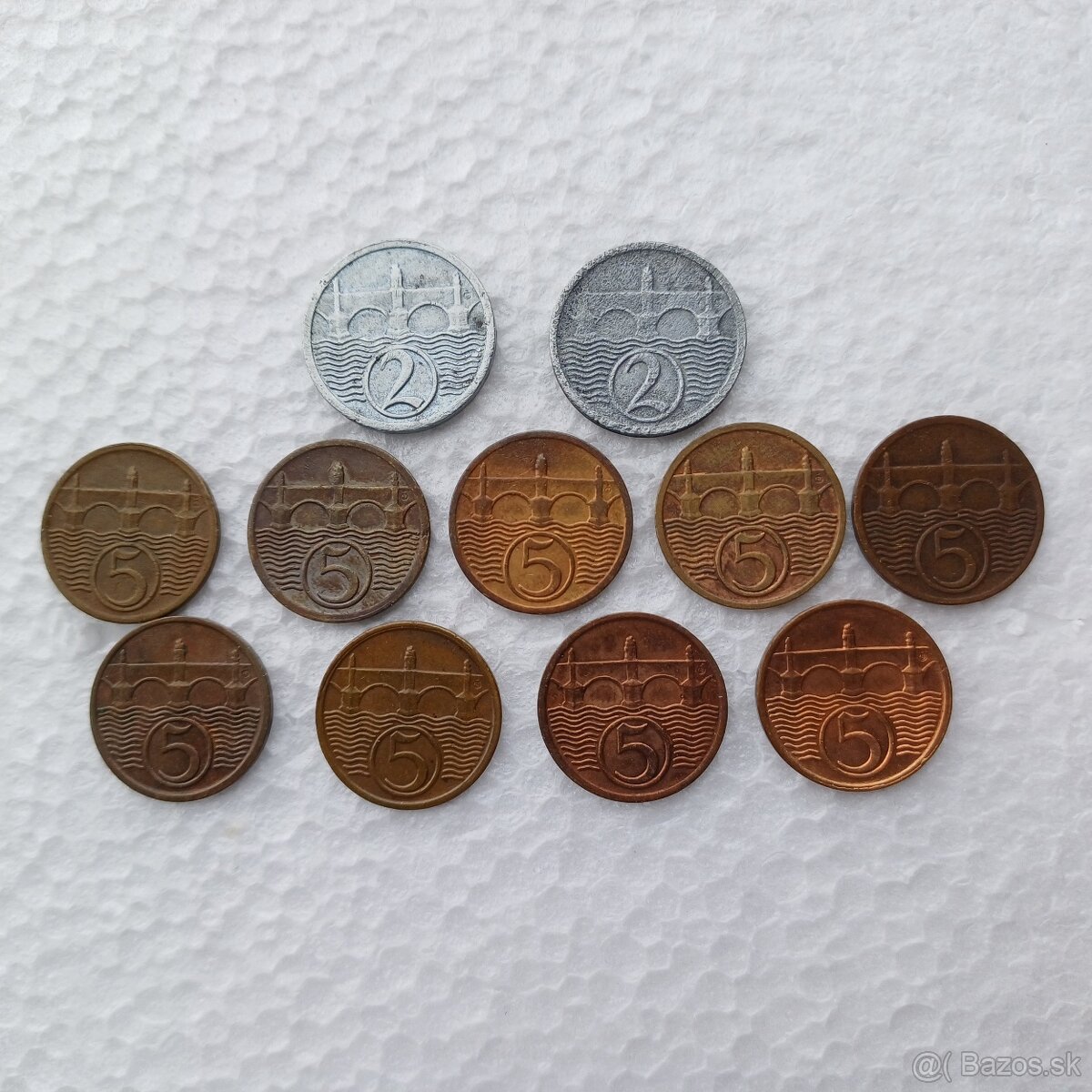 2 haliere + 5 haliere z obdobia Československa