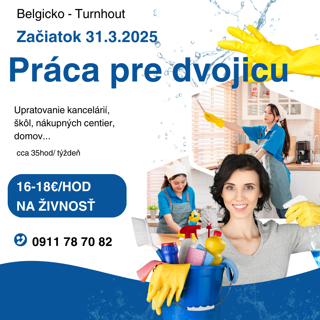 Upratovanie Belgicko - vhodné pre pár alebo dvojicu kamošiek