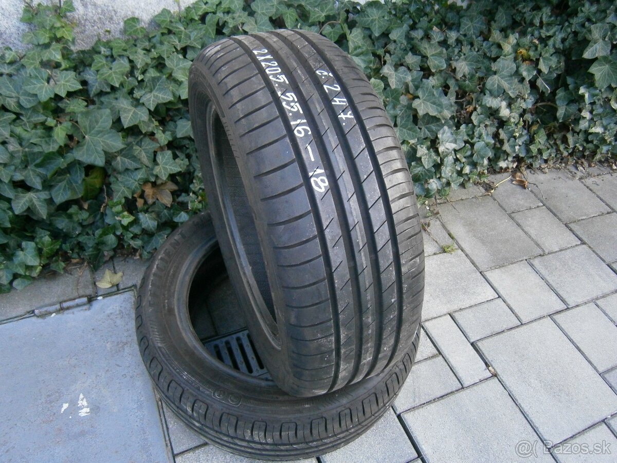 Predám 2x letné pneu Goodyear 205/55 R16 91VXL