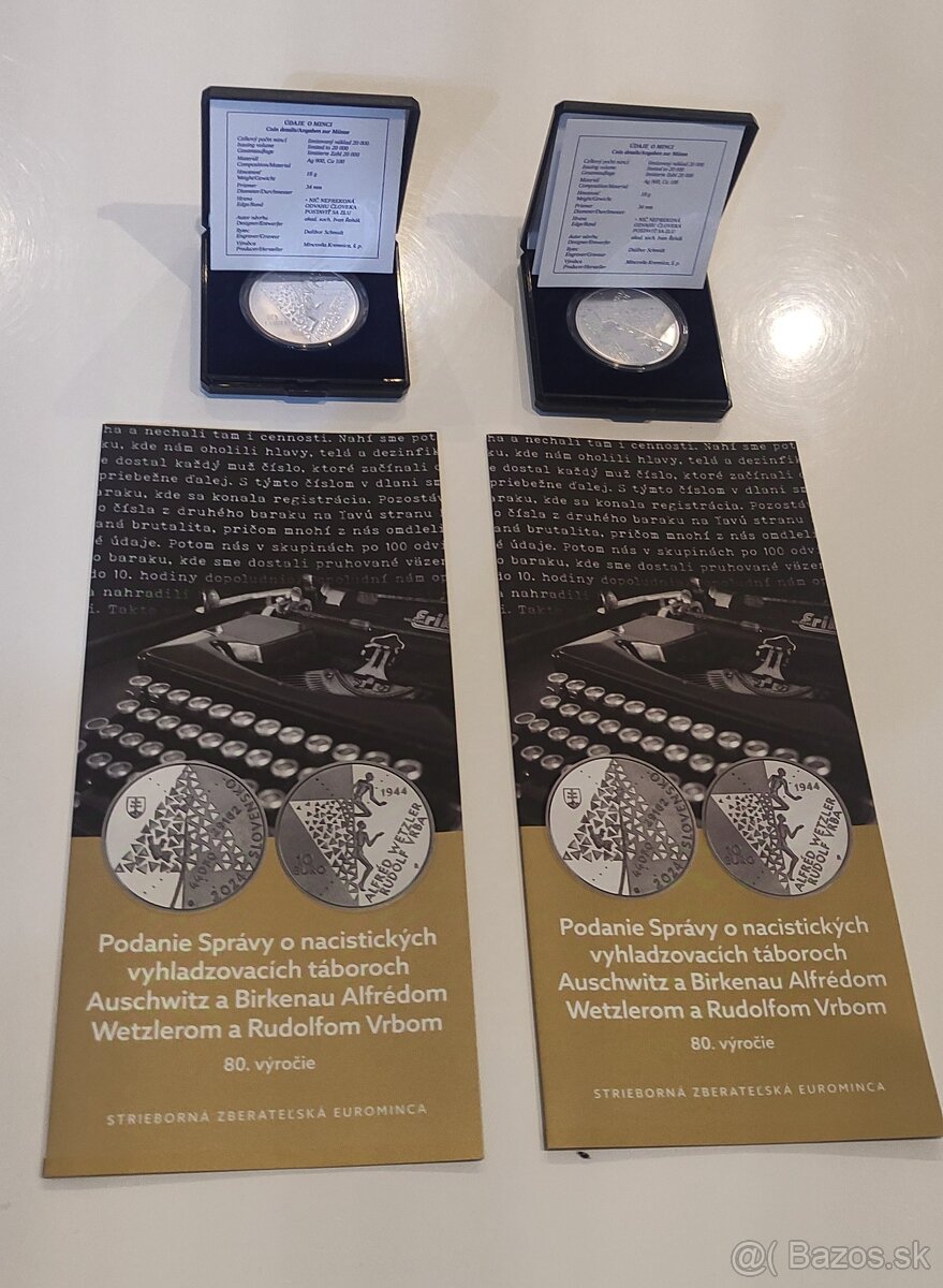 10 eur Slovensko 2024 Auschwitz a Birkenau Proof