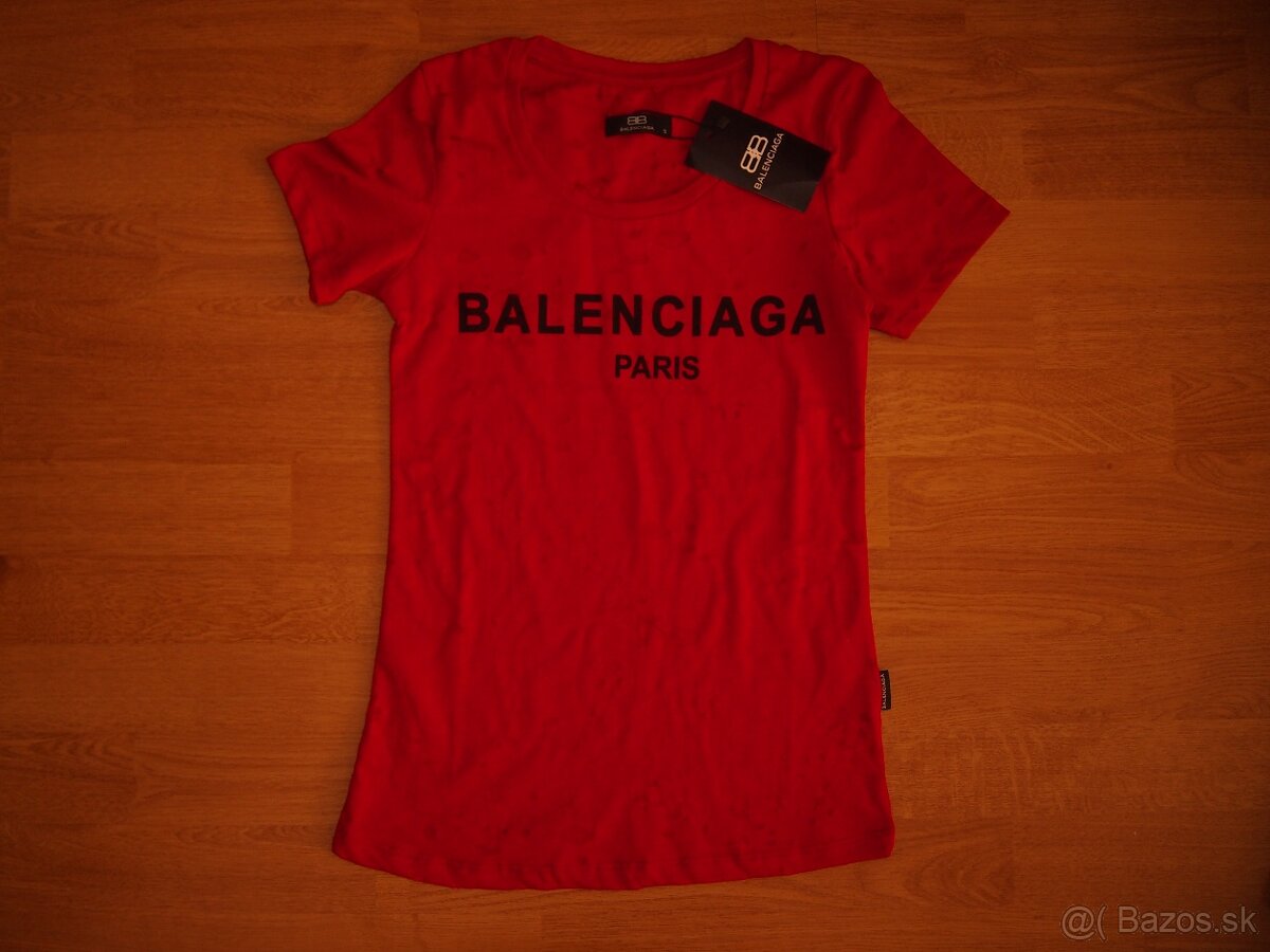 Balenciaga dámske červené tričko
