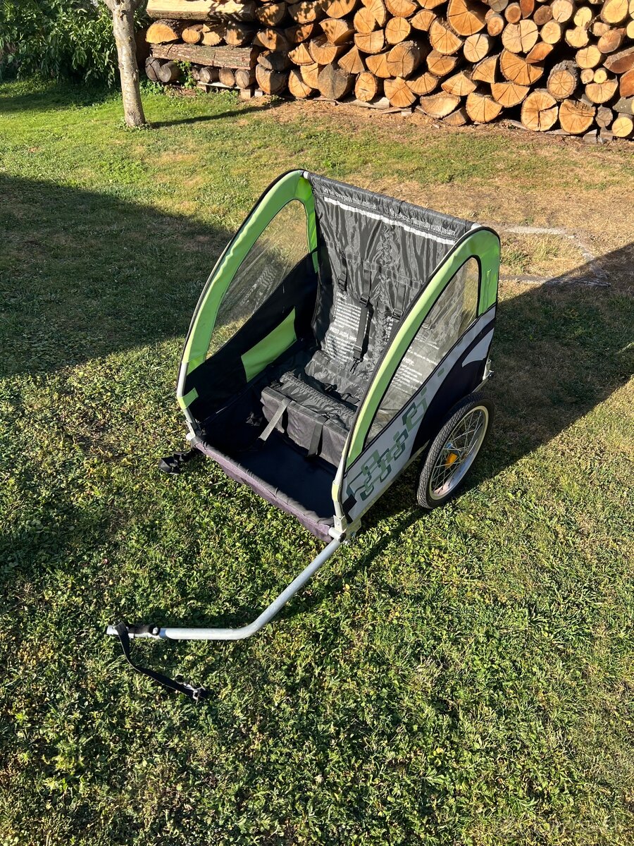 Detský vozík za bicykel pre 1–2 deti