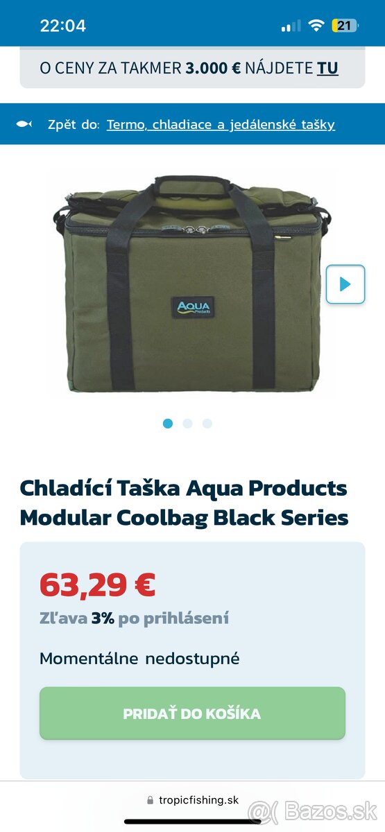 Rybarske tašky aqua