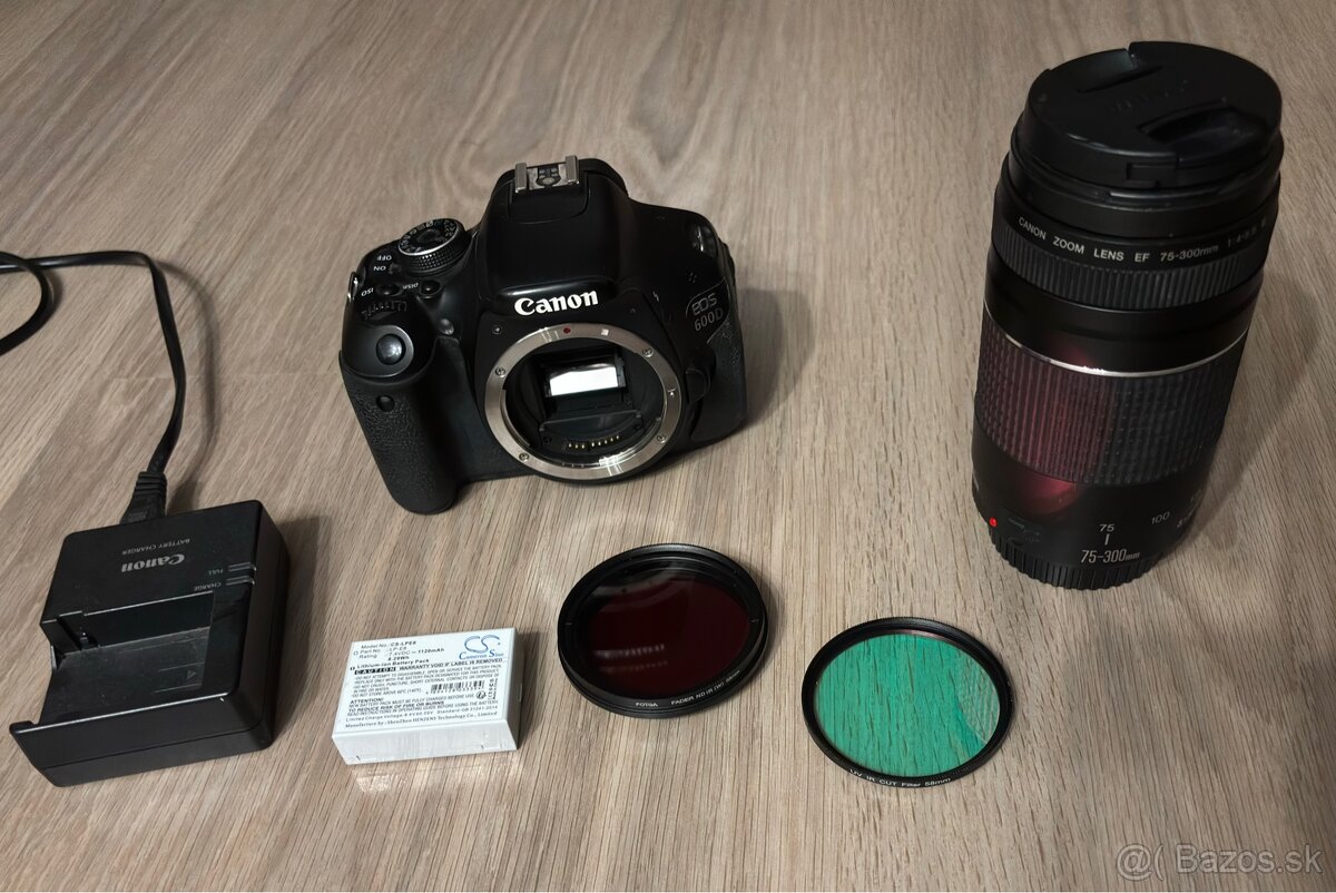 Canon EOS 600D širokospektrálny + príslušenstvo
